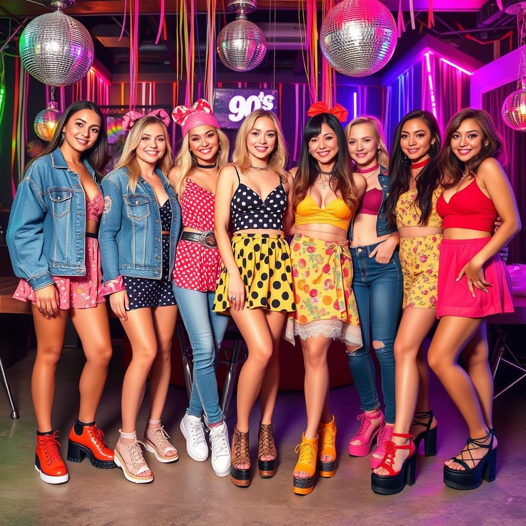 90s bachelorette party outfit ideas