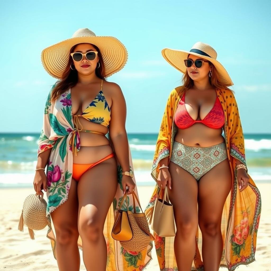 beach outfit for chubby ladies