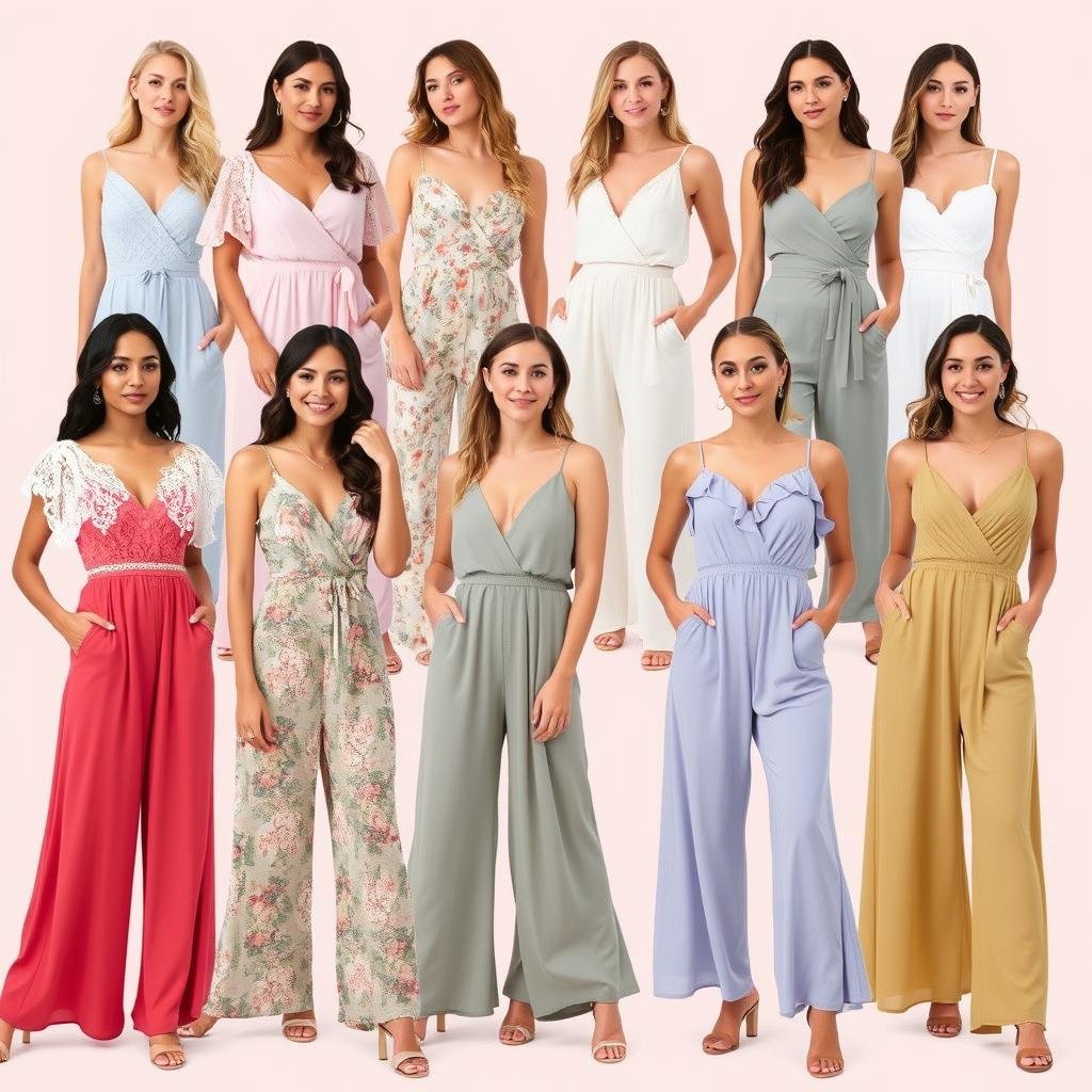 casual bridal shower jumpsuits