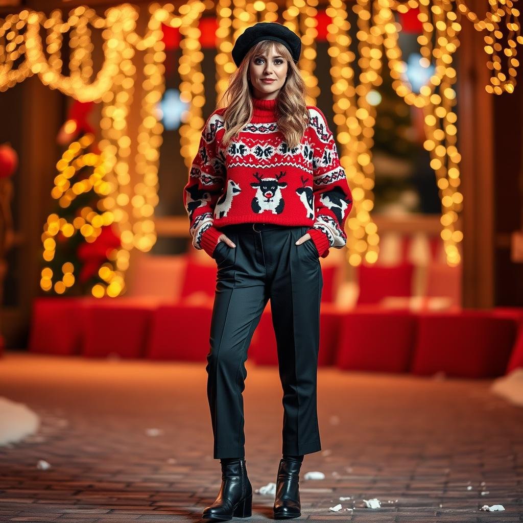 chic ugly sweater outfit