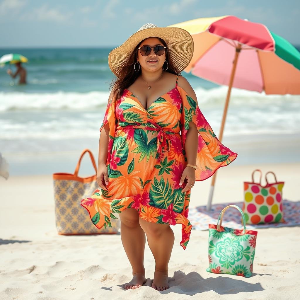 chubby outfit for beach