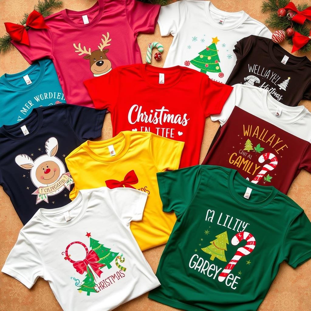 custom printed christmas t-shirts