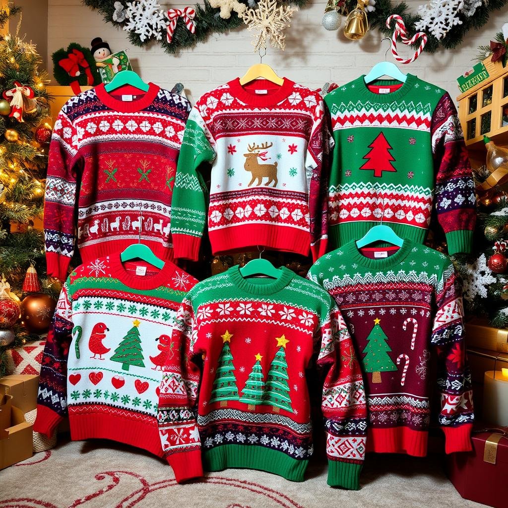 festive holiday sweaters