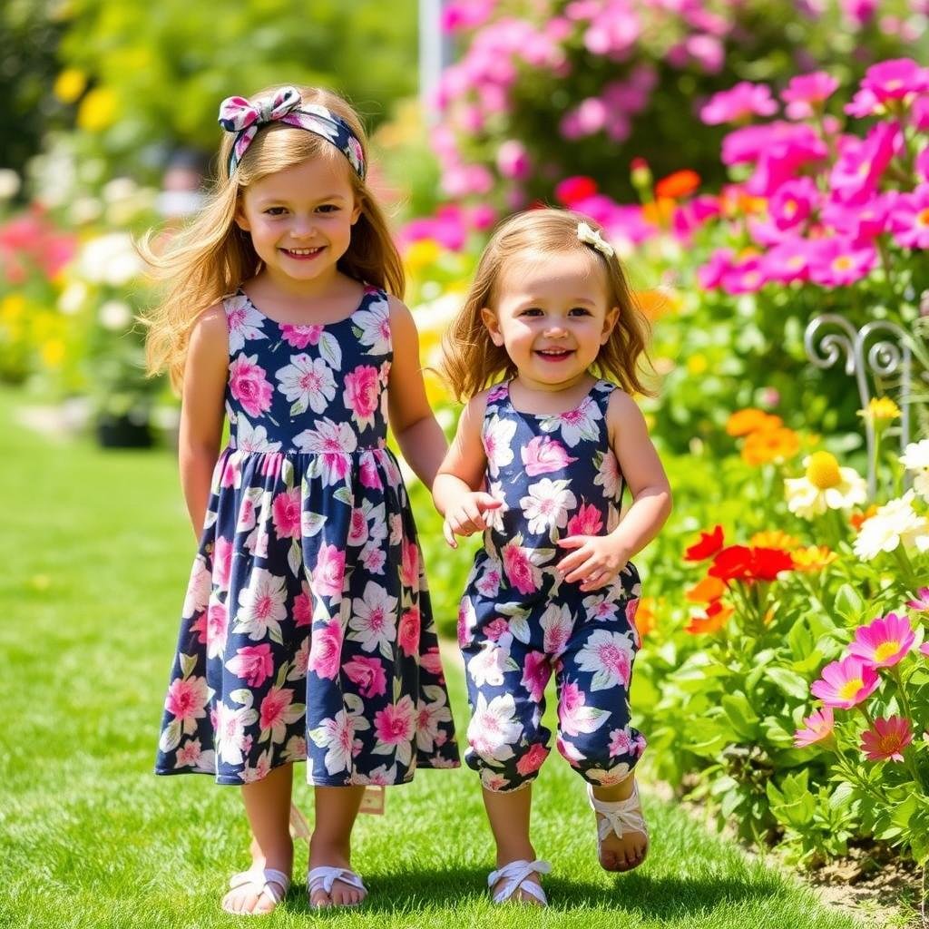 girls' big sister little sister outfits