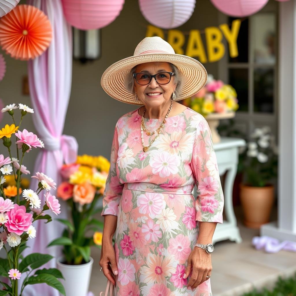 grandma baby shower fashion