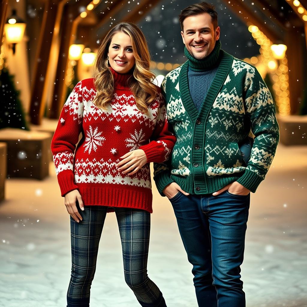 holiday season couple outfits