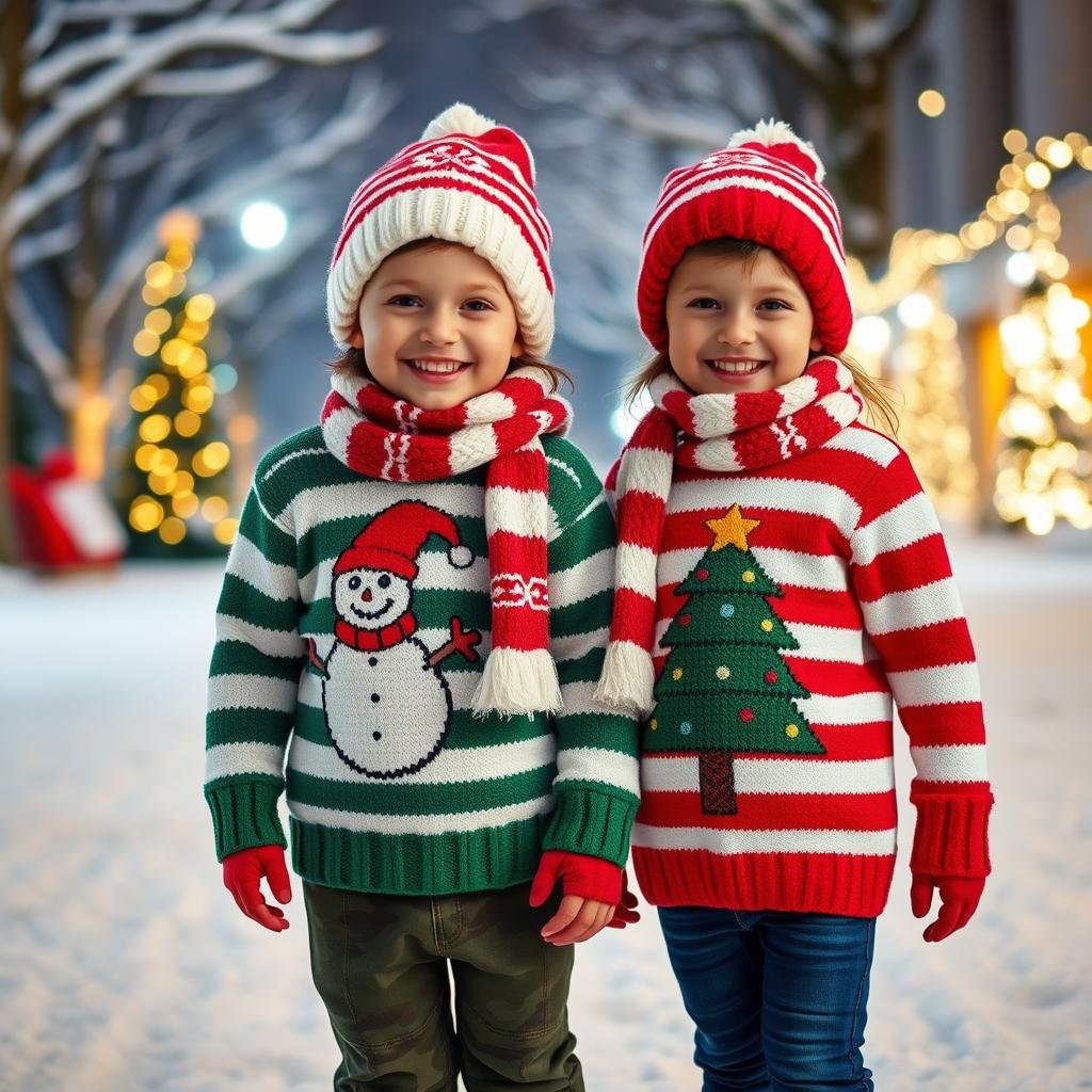 matching sibling christmas looks