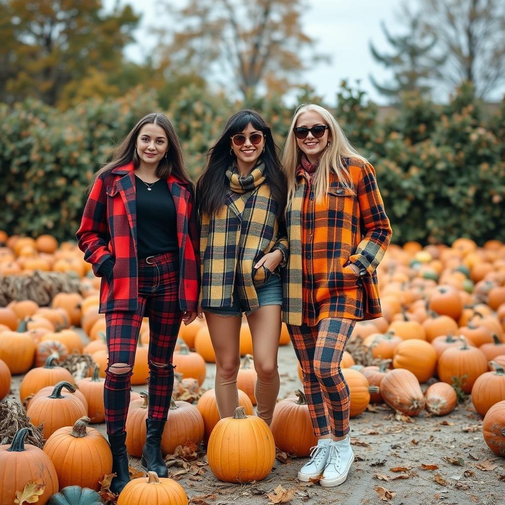 plaid pumpkin patch outfits