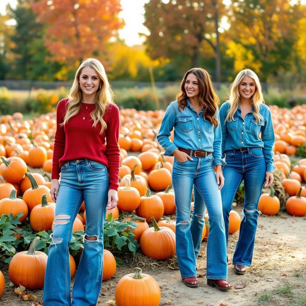 pumpkin patch denim outfits