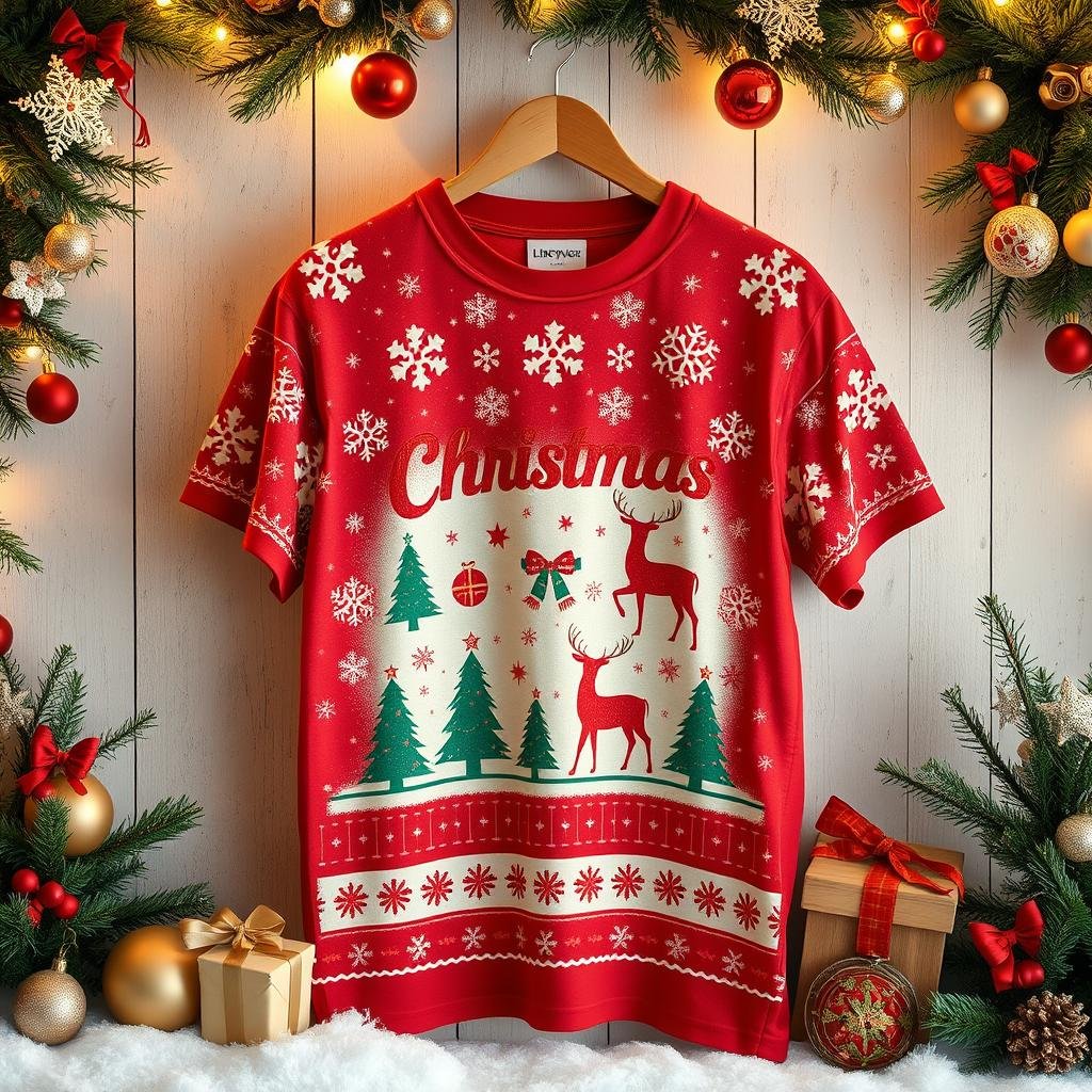 retro and vintage christmas t-shirt styles