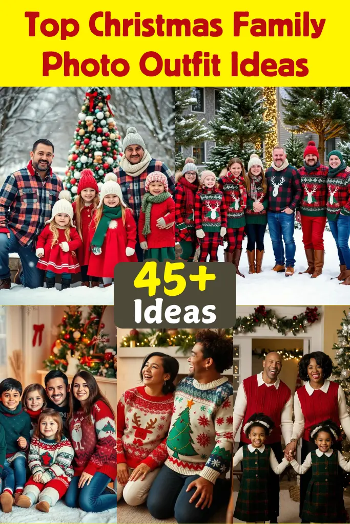 45+ Top Christmas Family Photo Outfit Ideas