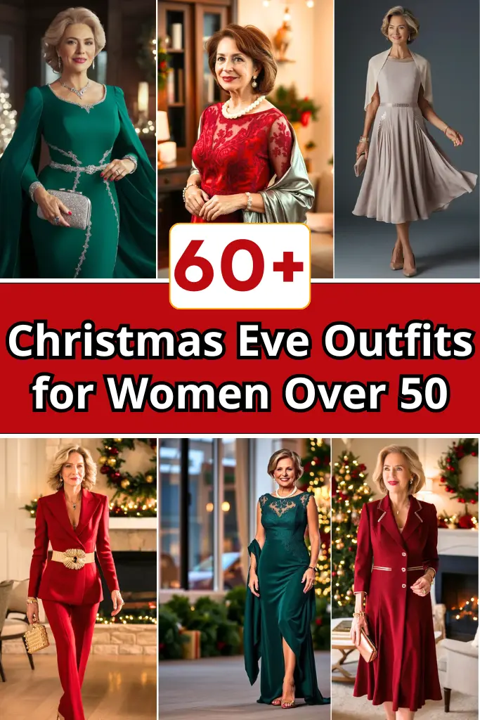 60+ Christmas Eve Outfits for Women Over 50