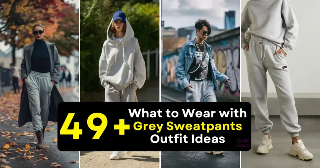 What to Wear with Grey Sweatpants Outfit Ideas