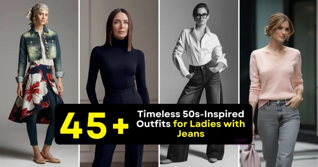 Timeless 50s-Inspired Outfits for Ladies with Jeans