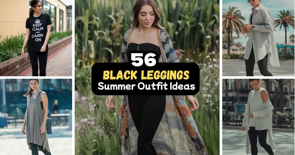 Black Leggings Summer Outfit Ideas