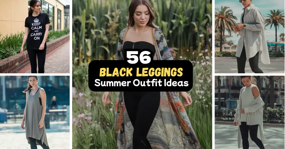 Black Leggings Summer Outfit Ideas